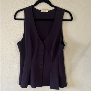 MELLODAY Dark Purple Sleeveless Blouse